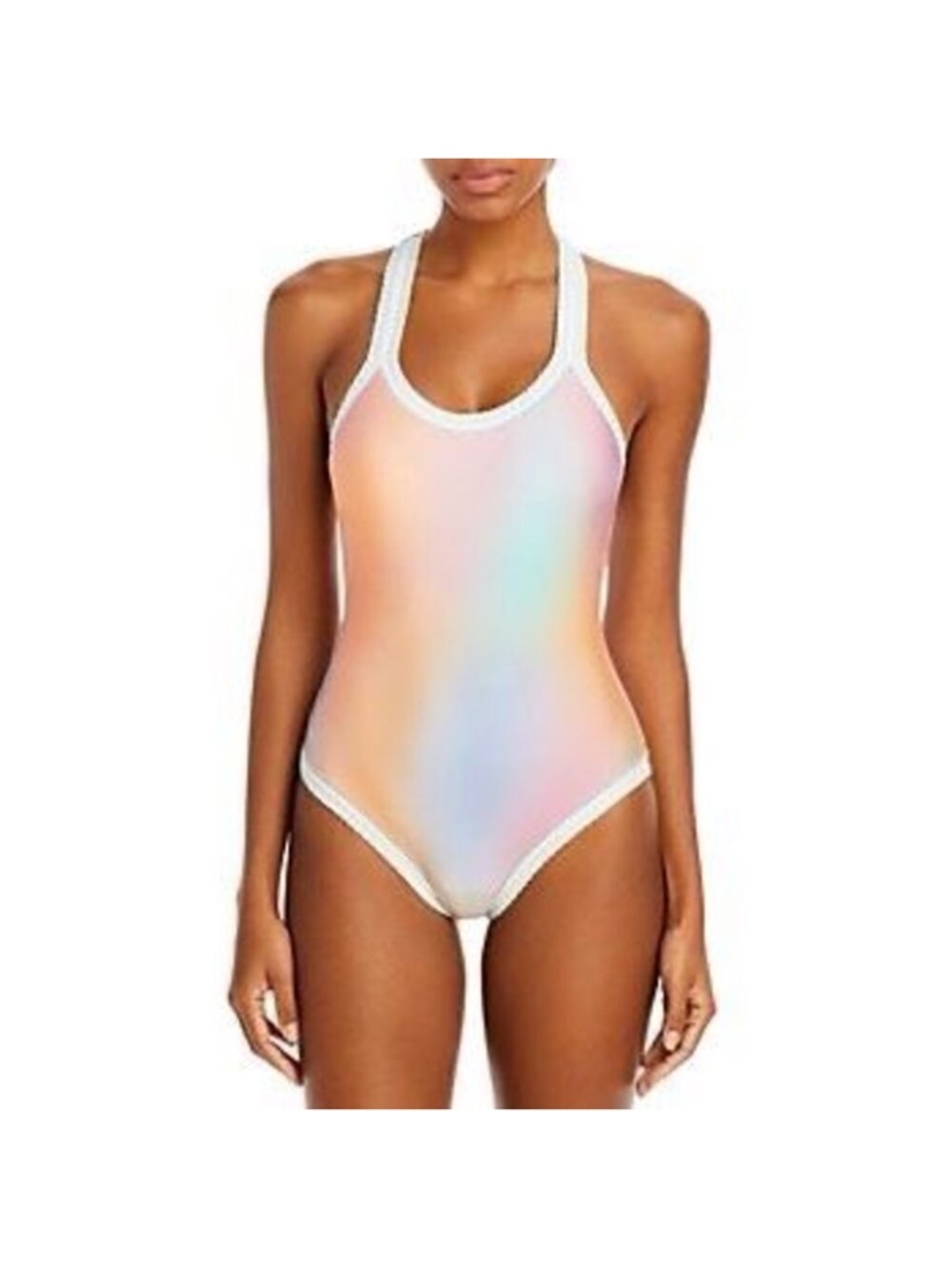 PQ Crochet Trim One Piece Golden Hour Medium NWT